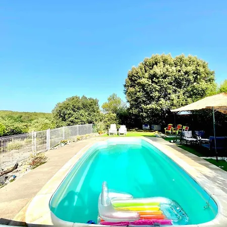 Piscine & Vue Pic Saint-loup, Au Calme Le Triadou